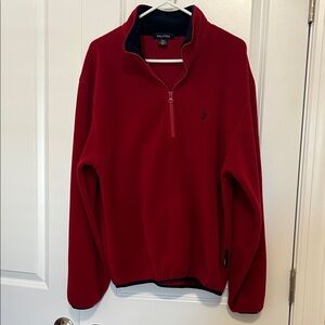 Nautica Men's Red Zip-Up Sweater